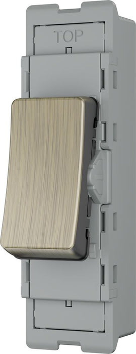 BG GridLite MAB142 20A 2-Way Retractive Switch Module - Antique Brass