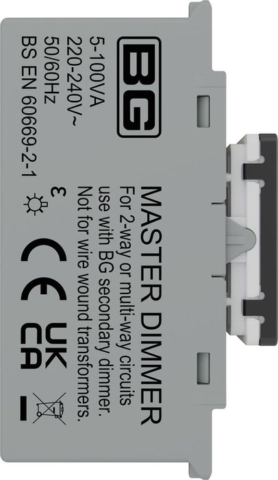 BG GridLite MABTDM 100W Master Touch LED Dimmer Module - Antique Brass