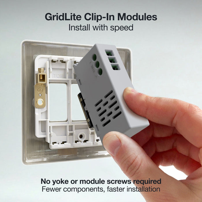 BG GridLite MABTDM 100W Master Touch LED Dimmer Module - Antique Brass