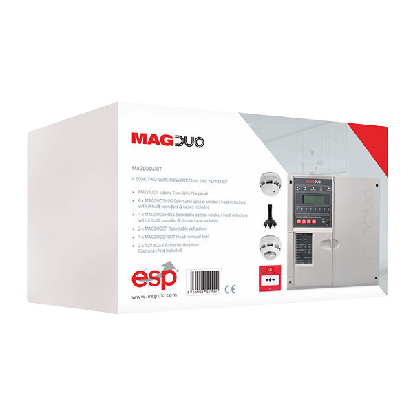 ESP MAGDUO4KIT 4 Zone 2 Wire Fire Panel Kit Grey — B2Belectrical.com