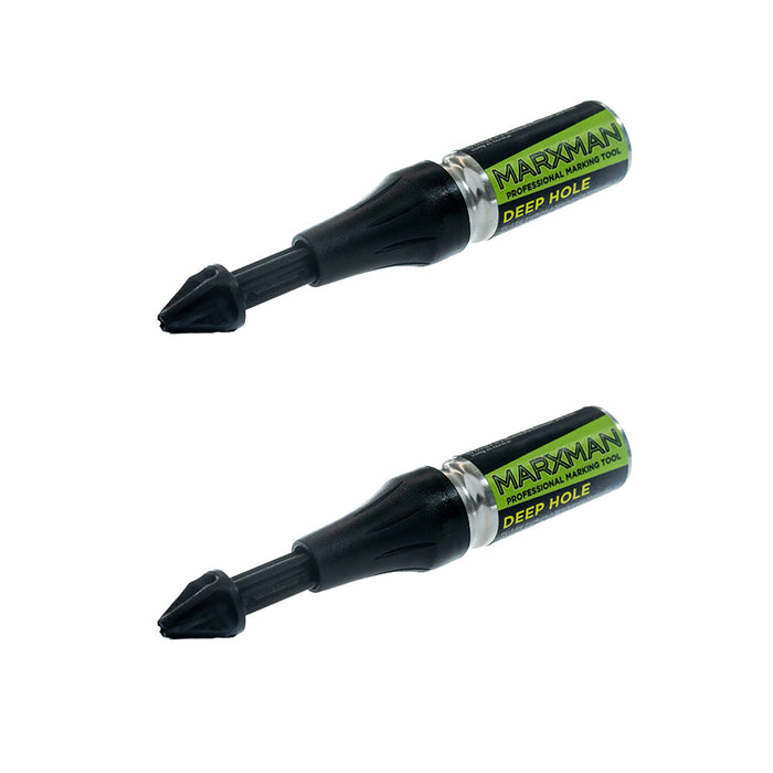 Marxman MARXSING/CLAMBLK Professional Deep Hole Marking Tool Black Lid (2 Pack)