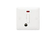 MK Base MB1030WHI White Moulded 1G 13A Unswitched Fused Spur Unit + Neon + Flex - westbasedirect.com