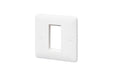 MK Base MB181WHI White Moulded 1G Euro Modular Front Plate - westbasedirect.com