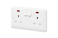 MK Base MB2647DPWHI White Moulded 13A 2G DP Switched Socket + Neon - westbasedirect.com