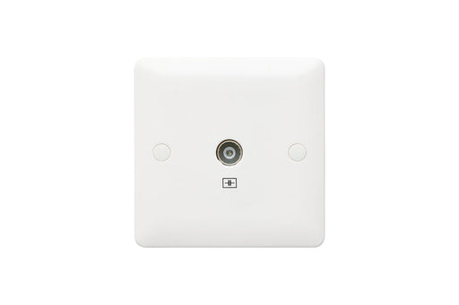 MK Base MB3522WHI White Moulded 1G Single TV Socket Outlet (Isolated) - westbasedirect.com