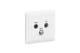 MK Base MB3553WHI White Moulded 1G Triple TV/FM/SAT Triplexer Outlet - westbasedirect.com