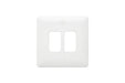 MK Base MB3632WHI White Moulded 2G Grid Front Plate - westbasedirect.com