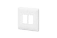 MK Base MB3632WHI White Moulded 2G Grid Front Plate - westbasedirect.com