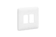 MK Base MB3632WHI White Moulded 2G Grid Front Plate - westbasedirect.com