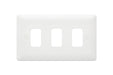 MK Base MB3633WHI White Moulded 3G Grid Front Plate - westbasedirect.com