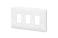 MK Base MB3633WHI White Moulded 3G Grid Front Plate - westbasedirect.com