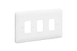 MK Base MB3633WHI White Moulded 3G Grid Front Plate - westbasedirect.com