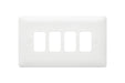 MK Base MB3634WHI White Moulded 4G Grid Front Plate - westbasedirect.com