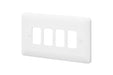 MK Base MB3634WHI White Moulded 4G Grid Front Plate - westbasedirect.com