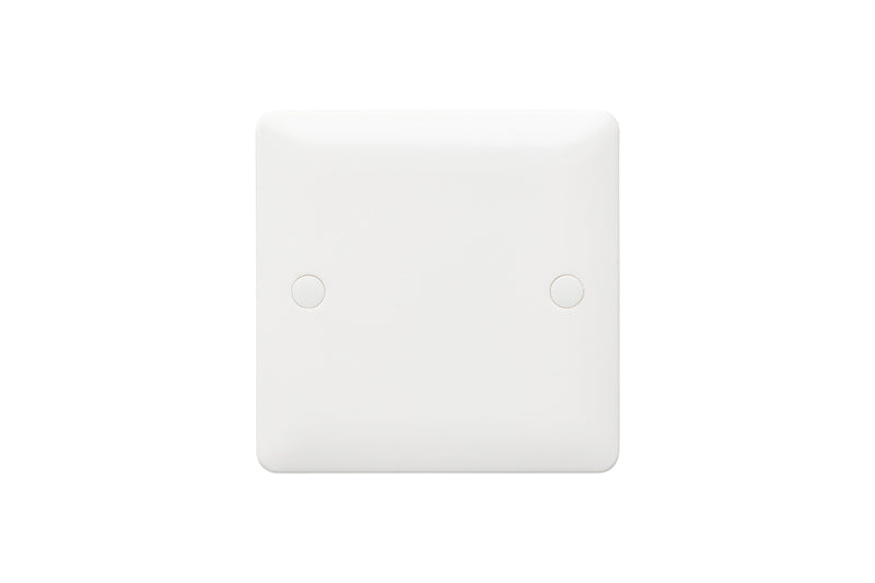 MK Base MB3827WHI White Moulded 1G Blank Plate - westbasedirect.com