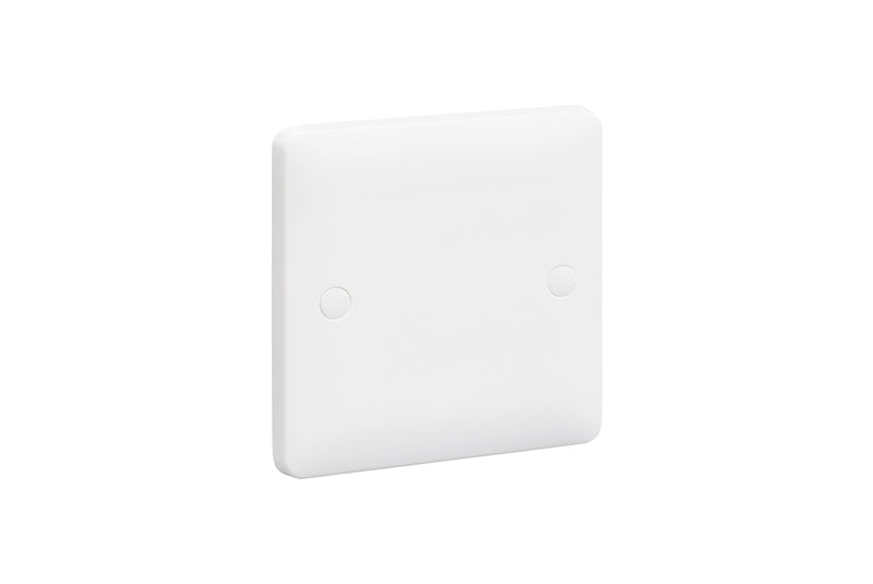 MK Base MB3827WHI White Moulded 1G Blank Plate - westbasedirect.com