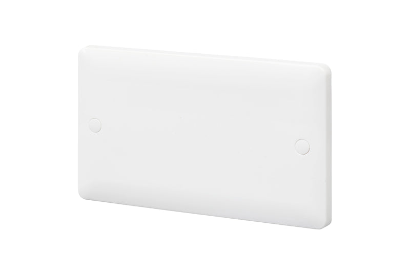 MK Base MB3828WHI White Moulded 2G Blank Plate - westbasedirect.com