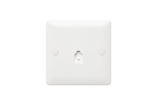 MK Base MB417WHI White Moulded 1G Single RJ11 Telephone Socket - westbasedirect.com