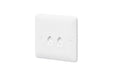 MK Base MB418WHI White Moulded 1G Double RJ11 Telephone Socket - westbasedirect.com