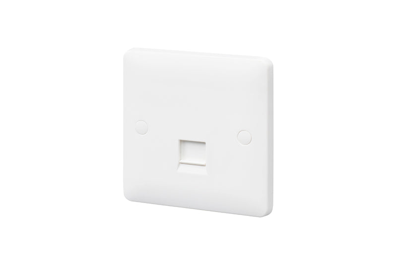 MK Base MB428WHI White Moulded 1G Single RJ45 CAT6 Data Socket - westbasedirect.com