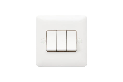 MK Base MB4863W1WHI White Moulded 10AX 3G 1-Way Switch - westbasedirect.com