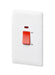 MK Base MB5215NWHI White Moulded 45A 2G DP Switch + Neon (Large) - westbasedirect.com