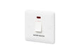 MK Base MB8423WHWHI White Moulded 20AX 1G DP Switch + Neon marked Water Heater - westbasedirect.com