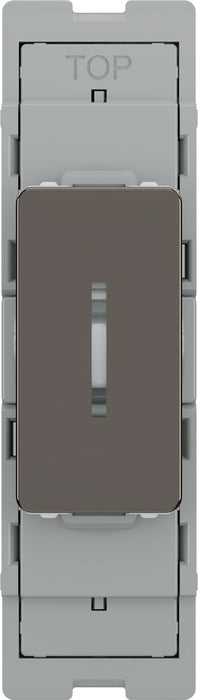 BG GridLite MBN12KY 20A 16AX SP 2-Way Key Switch Module - Black Nickel