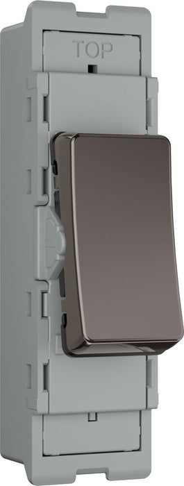 BG GridLite MBN14 20A 1-Way Retractive Switch Module - Black Nickel