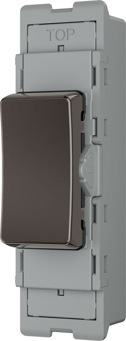 BG GridLite MBN142C 20A SP 2-Way Retractive (Centre Off) Switch Module - Black Nickel