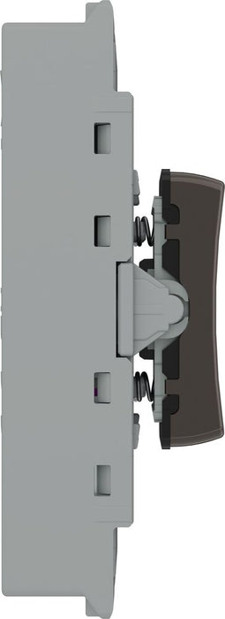 BG GridLite MBN142C 20A SP 2-Way Retractive (Centre Off) Switch Module - Black Nickel