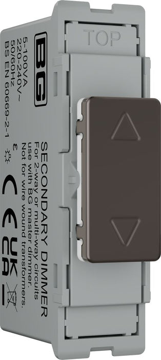 BG GridLite MBNTDS 100W Secondary Touch LED Dimmer Module - Black Nickel