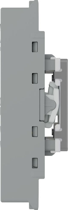 BG GridLite MBS12EL 20A 16AX SP 2-Way Key Switch Module "EMG LTG TEST" - Brushed Steel
