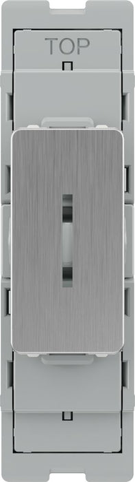 BG GridLite MBS12KY 20A 16AX SP 2-Way Key Switch Module - Brushed Steel