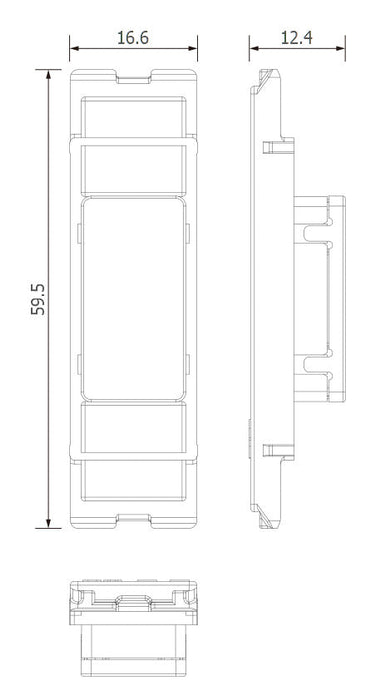 BG GridLite MBSBLNK Blank Module - Brushed Steel