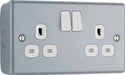 BG MC522 Metal Clad 13A 2G DP Switched Socket - westbasedirect.com