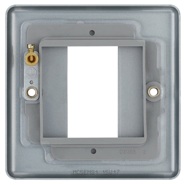 BG MC5EMS1 Metal Clad 1G Euro Module Plate - westbasedirect.com