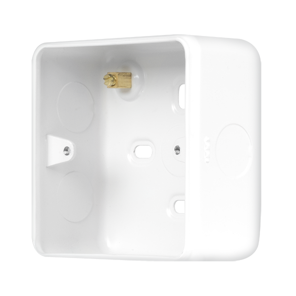 Click MCP083BPW Metal Clad Pro 1 Gang 40mm Deep Surface Mounting Box ...