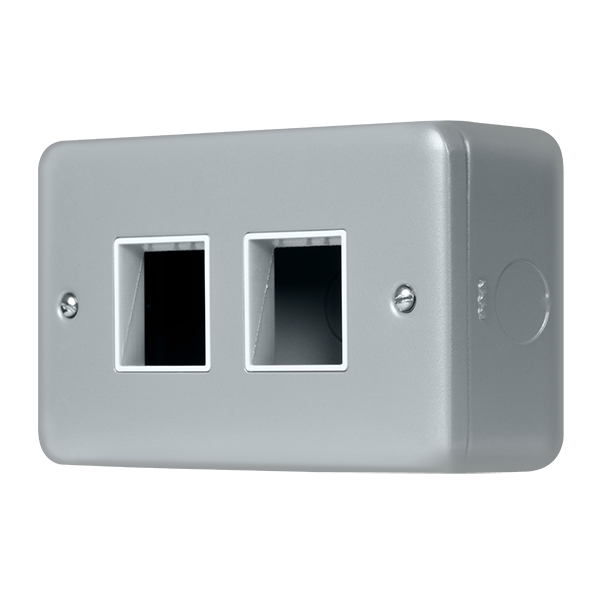 Click MCP404 Metal Clad Pro 2 Gang MiniGrid Plate - 2+2 Aperture ...