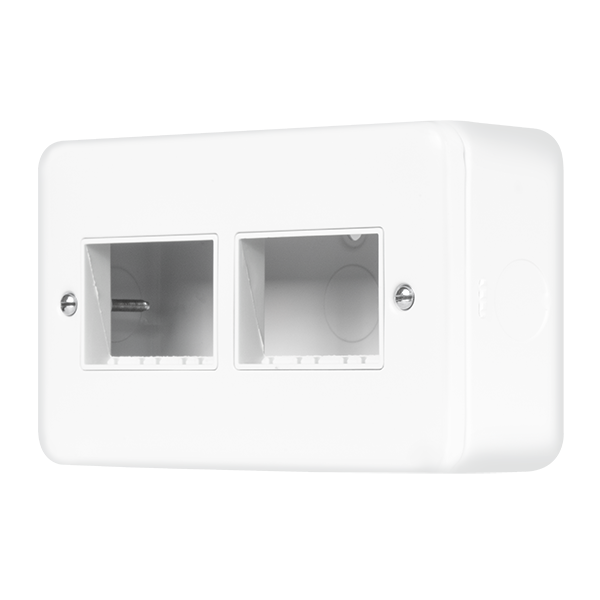 Click MCP406PW Metal Clad Pro 2 Gang MiniGrid Plate - 3+3 Aperture - P ...