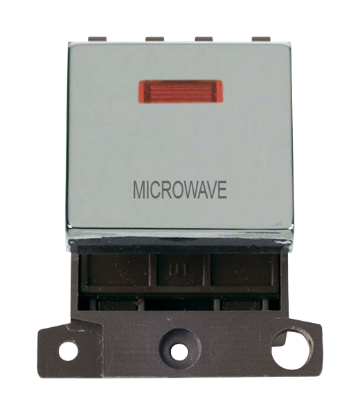 Click MiniGrid MD023CH-MW 20A DP Ingot Switch + Neon 