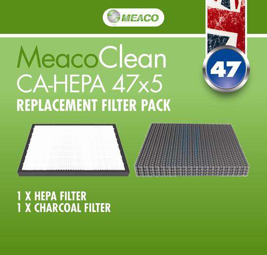 Meaco Spare filter set for MeacoClean CA-HEPA 47x5 Air Purifier