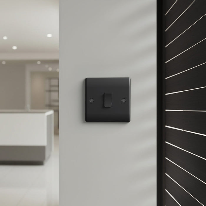 BG GridLite MFB12C 20A SP 2-Way (Centre Off) Switch Module - Matt Black