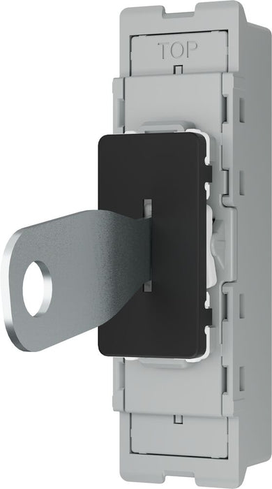 BG GridLite MFB12KY 20A 16AX SP 2-Way Key Switch Module - Matt Black