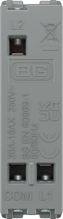 BG GridLite MFB12KY 20A 16AX SP 2-Way Key Switch Module - Matt Black