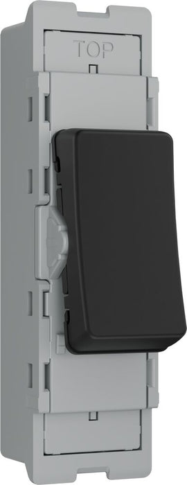 BG GridLite MFB14 20A 1-Way Retractive Switch Module - Matt Black