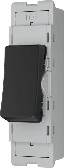 BG GridLite MFB14 20A 1-Way Retractive Switch Module - Matt Black