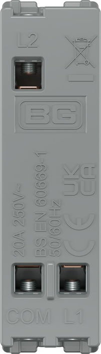 BG GridLite MFB142 20A 2-Way Retractive Switch Module - Matt Black