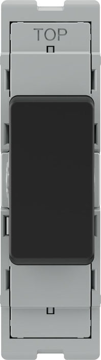 BG GridLite MFB142C 20A SP 2-Way Retractive (Centre Off) Switch Module - Matt Black