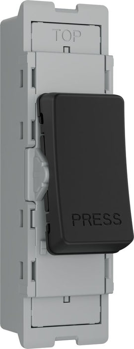 BG GridLite MFB142PR 20A 2-Way Retractive Switch Module "PRESS" - Matt Black